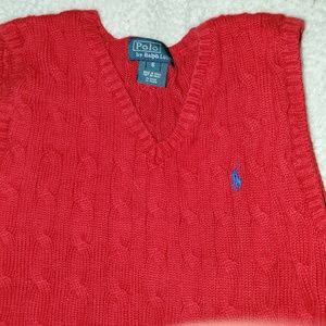 Polo by ralph Lauren boys red sweater vest